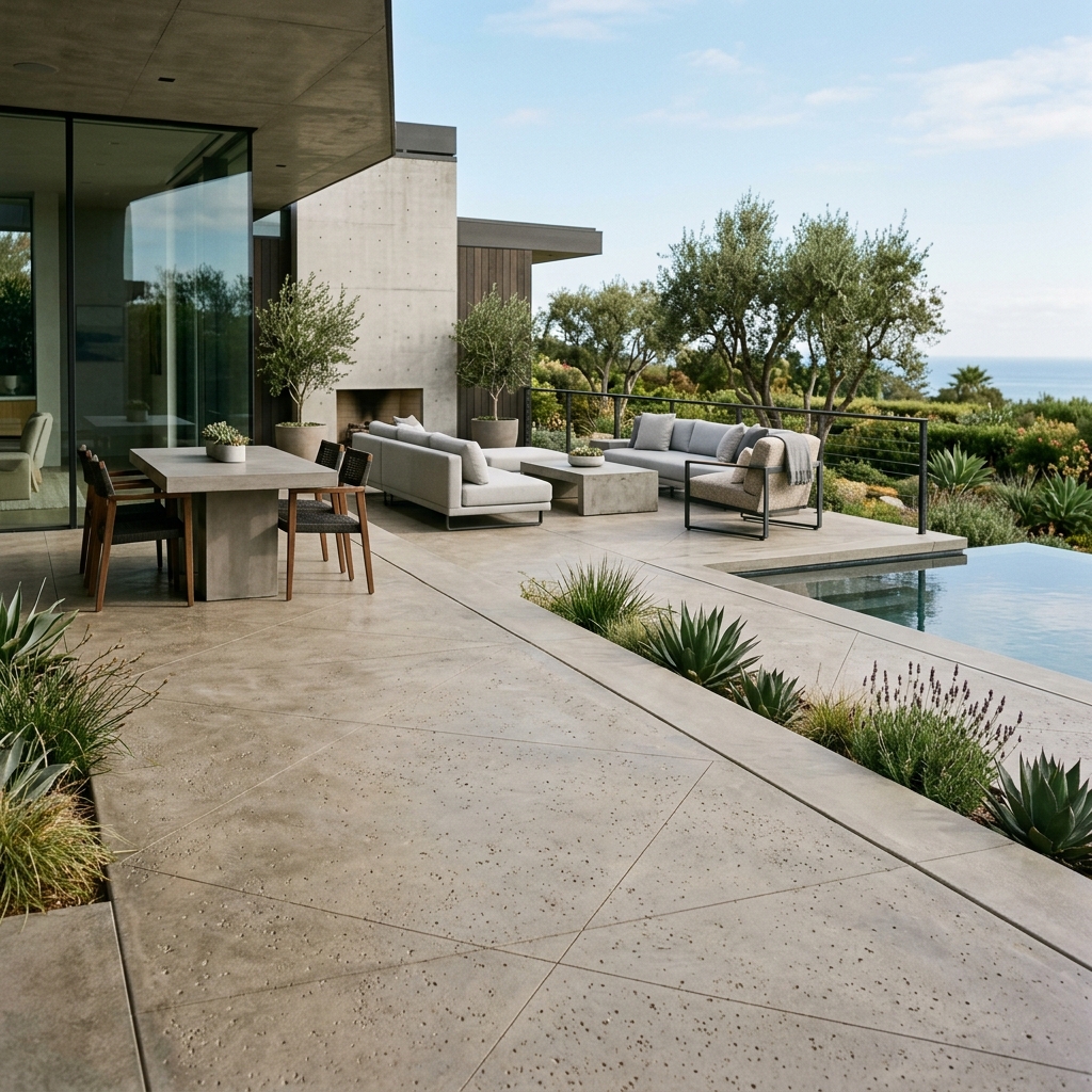 Decorative patio concrete