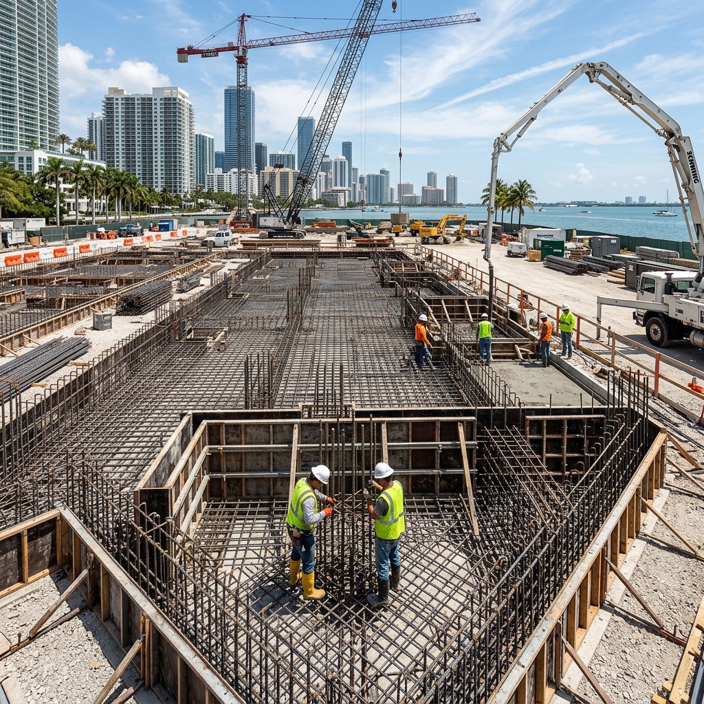 Commercial concrete slab